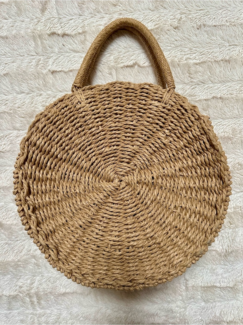 Straw Circle Bag French Girl Style